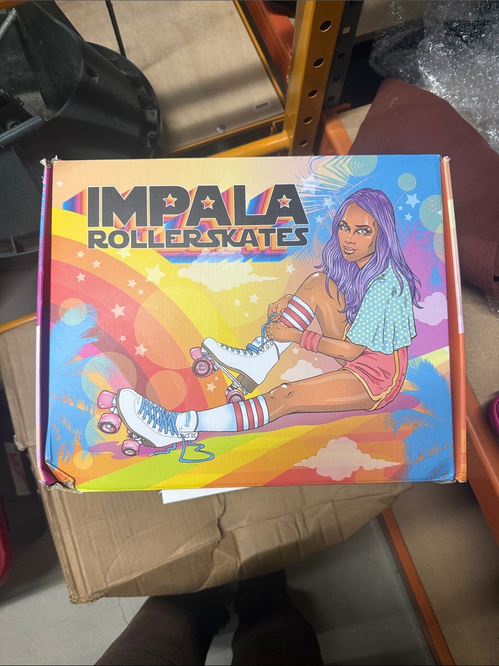 Impala Roller Skates in White and Pink